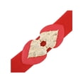 thumbnail image 2 of INSPIRE CHIC Women's Golden Leaf Stretchy Belts, Fashion Vintage Elegant Elastic Waistband for Dress Coat 26.4x2.4" Red, 2 of 6