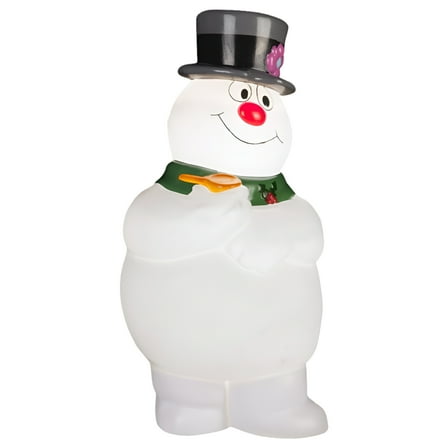 Gemmy Lighted Blow Mold Outdoor Decor Frosty w/Scarf 24" WB, Multi