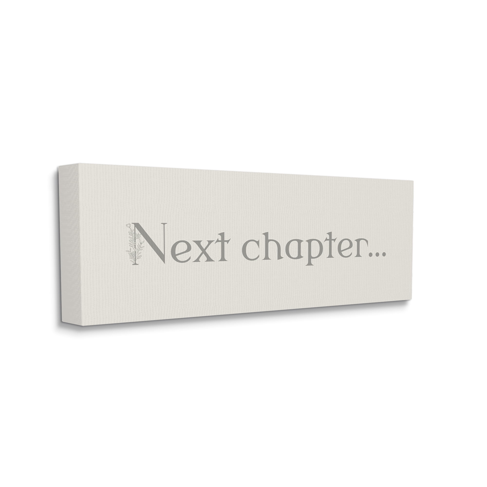 Stupell Industries Vintage Next Chapter Phrase Inspirational Painting Gallery Wrapped Canvas Print Wall Art, 24 x 10