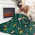 thumbnail image 4 of Manta PAVILIA Green Holiday Christmas, forro polar 152 x 203 cm, 4 of 9