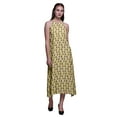thumbnail image 1 of Bimba Geometric Women Printed Backless Long Halter Neck Beachwear RayonÂ&nbsp;Dress-Small, 1 of 6