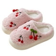 thumbnail image 2 of Aueoeo Slippers for Girls, House Slippers for Women Indoor Winter Warm Plush Slippers Cute Fuzzy Slippers Slip on Home Bedroom Shoes, 2 of 7