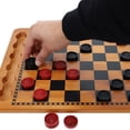 thumbnail image 6 of WE Games Vintage Checkers Board Game Set with 14.5 inch Solid Wood Board and 24 Red/Black Checkers, 6 of 10