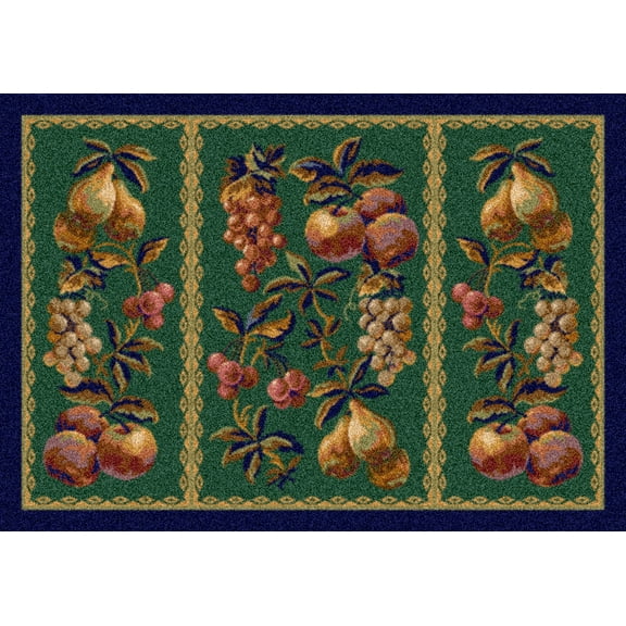 Milliken Ivory Floral Door Mat Fruit Medley Pear - Aprx 2' 8" x 3' 10"