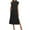 Black, variant on Womens A Line Dress, Summer Sleeveless Pleated Dress with Round Neck, Casual Mini Dress for Daily Wear