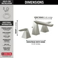 thumbnail image 2 of Delta 35543-Mpu-Dst Trillian 1.2 GPM Bathroom Sink Faucet Widespread Bathroom Faucet -, 2 of 7