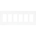 thumbnail image 2 of eaton 9526ws aspire screwless wallplate, 6-gang, white satin, 2 of 3