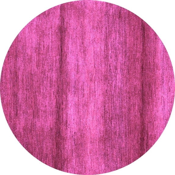 Ahgly Company Indoor Round Abstract Purple Contemporary Area Rugs, 4' Round