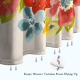 thumbnail image 6 of Pioneer Colorful Floral Shower Curtain for Bathroom Home Decor Bathtubs Waterproof Fabric Curtain with 12 Hooks 72x84in, 6 of 6