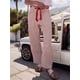 thumbnail image 4 of Pantalones Vaqueros Holgados con Diseño de Patchwork y Cordón Ajustable para Mujer Rojo M, 4 of 7