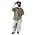 thumbnail image 5 of Traje de verano elegante y moderno para niños, conjunto de ropa informal de estilo chino para niños de mediados a grandes, nuevo estilo 2024, 5 of 5