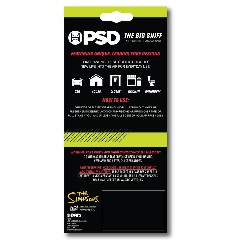 PSD Hanging Air Freshener Simpson Szn 3 PK - Walmart.com