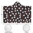 thumbnail image 3 of Wearable Blanket,Halloween Ghosts with Red Hearts Hooded Wearable Flannel Blanket for Adults & Teens,Winter Poncho Shawl Wrap Cape Cozy Anti-Pill,60"x80", 3 of 5