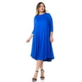 thumbnail image 2 of Pastel by Vivienne Women's Swing Midi Dress Plus Size Royal Blue XXX-Large, 2 of 4