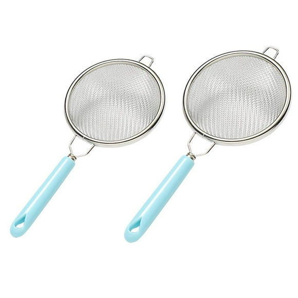 2 Pcs Mesh Strainer Rice Strainer Fine Mesh Sieve Sieve Fine Mesh Stainless Steel