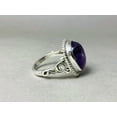 thumbnail image 5 of Heaven Crafts Amethyst Ring 925 Sterling Silver Oval Gemstone Statement Ring Gift For Her, 5 of 6