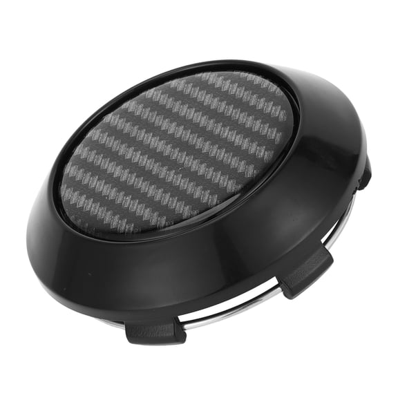 Unique Bargains Wheel Center Caps 70mm Black 1Pc with Black Carbon Fiber Pattern Sticker