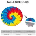 thumbnail image 6 of Colorful Rainbow Tie Dye Spiral Pattern Round Fitted Tablecloth with Elastic Edge,Dining Table Cover Waterproof,Outdoor Round Tablecloth for Camping,Dining,Indoor and Outdoor, 6 of 7