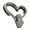 Black, variant on Tibvox Heart Shape Bag Clasp Metal Bag Lock Clasp Fashion Bag Closure Bag Accessories