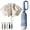Blue, variant on Reverse Automatic Folding Umbrella with Ring Buckle Handle, Reflective Safety Strip, Sturdy Windproof 10 Rib Compact Inverted Travel Umbrella