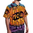thumbnail image 2 of Halloween Font Men's Short Sleeve Beach Shirts, Casual Printed Poplin Button Down, Unisex Summer Hawaiian Shirt, 2 of 6