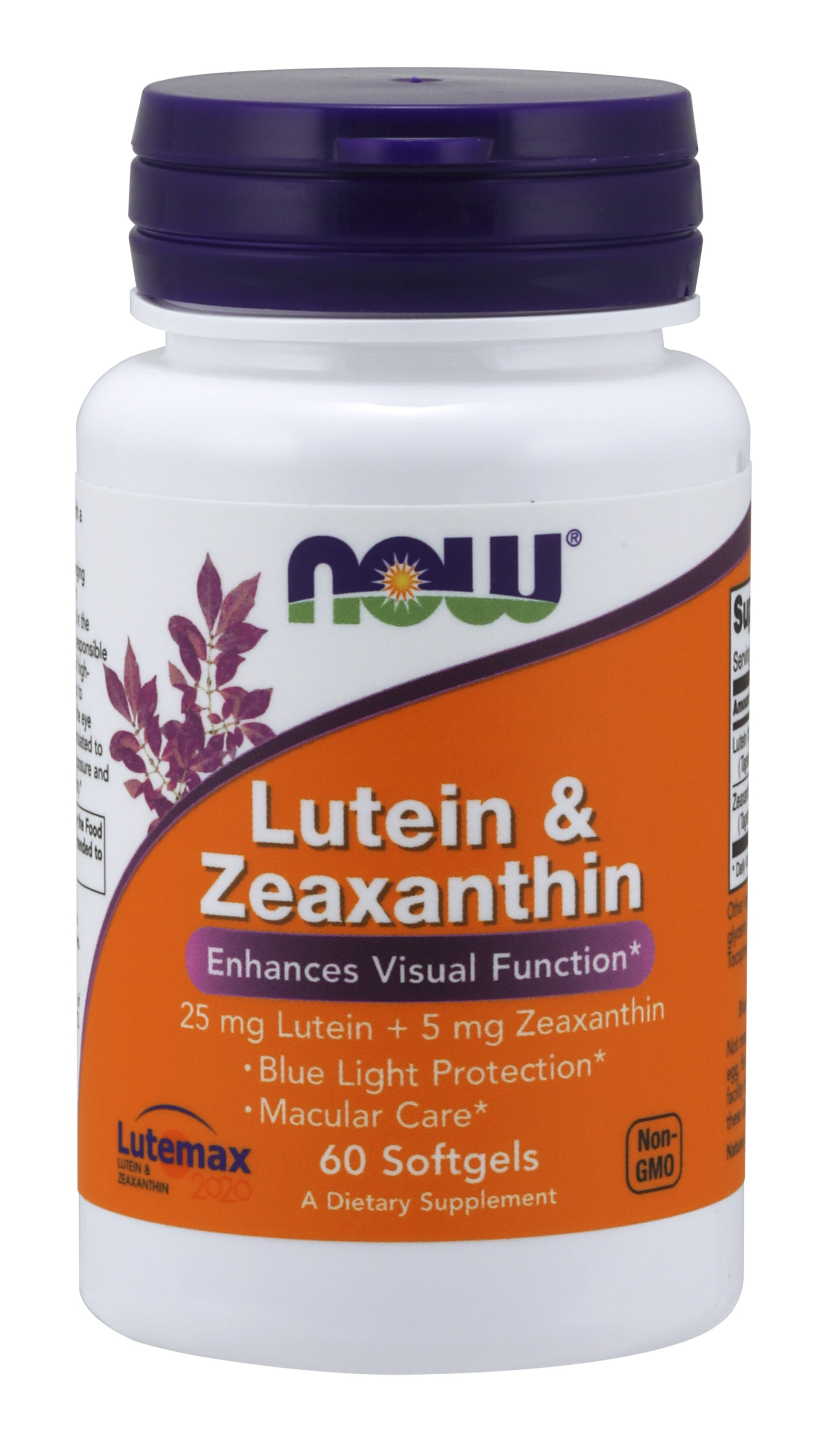 NOW Supplements, Lutein & Zeaxanthin with 25 mg Lutein and 5 mg