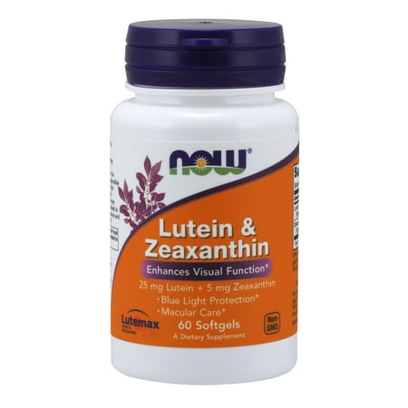 NOW Supplements, Lutein & Zeaxanthin with 25 mg Lutein and 5 mg Zeaxanthin, 60 (Best Lutein Supplement For Eyes)