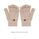 thumbnail image 3 of Guantes de lana de punto para mujer, cálidos y convertibles, sin dedos, con funda para manoplas (beige), 3 of 4