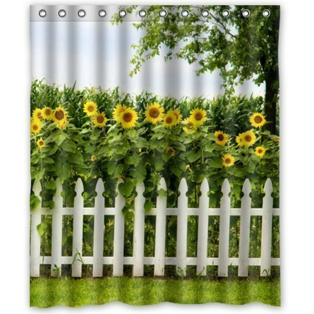 Ganma Sunflowers Shower Curtain Polyester Fabric Bathroom Shower Curtain 60x72 inches Walmart