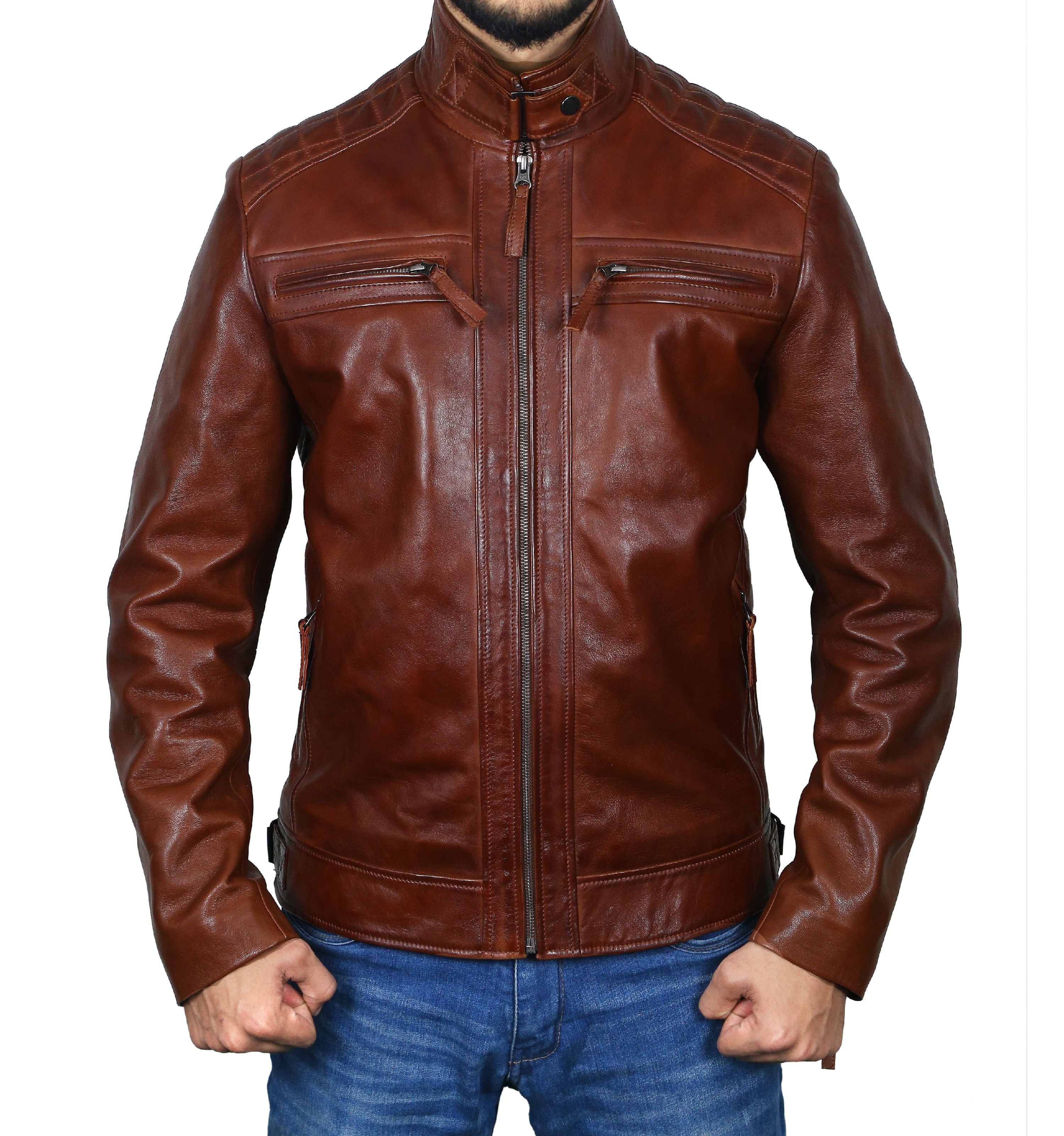 slim fit biker jacket