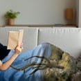 thumbnail image 3 of Saguaro Soft Flannel Fleece Throw Blanket, Big Cactus on the Valley over Bartlett Lake in Desert Shallow Root Nature Image, Cozy Plush for Indoor and Outdoor Use, 60" x 80", Blue Green, by Ambesonne, 3 of 5