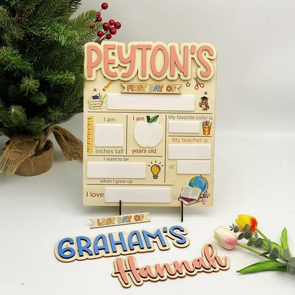 Back to School Board | Interchangable | First Day of School Sign | Last Day of School Sign | Dry Erase Sign | Personalized | Reusable