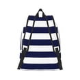 thumbnail image 5 of Wukai Navy Blue And White Stripes Paper Reusable Cosmetic bag,Travel Toiletry Organizer Capacity,Waterproof Puzzle Bags, 5 of 7