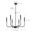 thumbnail image 6 of Aiwen Modern Candle Like Wagon Wheel Pendant Light Industrial Hanging Lamp Fixture Black, 6 of 6