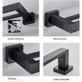 thumbnail image 5 of Matte Black Double Towel Bar Towel Rack Wall Mounted Stainless Steel 2 Bars Bathroom Shelf - 40Cm, 5 of 5
