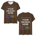 thumbnail image 4 of YAYUBA Girls Shirts 5t Letter Print Crewneck Back To School Short Sleeve T Shirt Fashion Cool Holidays Tops Preppy Little Girls Clothes, 4-5 Years, Bronze, 4 of 4