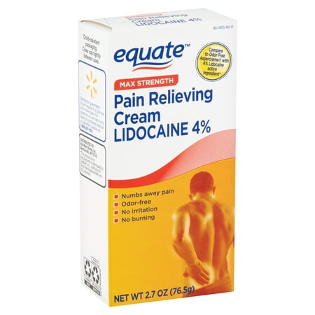 Equate Max Strength Pain Relieving Cream Lidocaine 4%, 2.7 (Best Over The Counter Skin Cream)