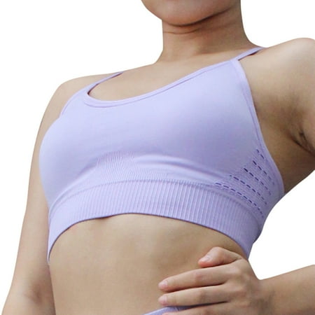 

Rumida Women Yoga Sports Bra Underwear Stretchy Solid Color Breathable for Fitness Running Women Stretchy Solid Color Breathable Fitness Running Yoga Sports Bra Underwear L