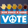 thumbnail image 3 of CafePress - Vote Peace Long Sleeve Dark T Shirt - Long Sleeve Dark T-Shirt, 3 of 4