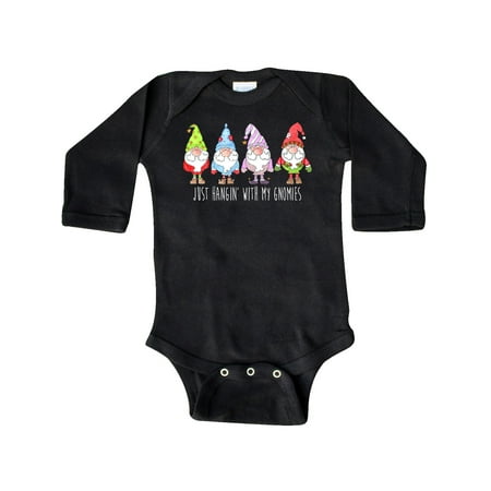 

Inktastic Christmas Hangin With my Gnomies Gift Baby Boy or Baby Girl Long Sleeve Bodysuit