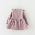thumbnail image 4 of KAUOD Kids Girls Confetti Birthday Dress Korean Version Of Fashion V Shaped Wooden Ear Edge Girls Dress Foreign Trade, 4 of 5