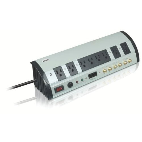 Philips SPP4153WA 8-Outlet 4-Adapter Spaced Home Theater Surge Protector (Discontinued by Manufacturer) by Philips