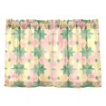 thumbnail image 7 of Yayeee Kitchen Curtains Tier Pair Light Filtering 27"x36" Rod Pocket Short Cafe Window Panel, Retro Symmetrical Stars, 7 of 7