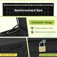 thumbnail image 3 of 100 Gallon Outdoor Storage Box, Waterproof Resin Deck Box for Patio Furniture, Lockable Container for Garden Cushions & Pool Supplies (Black, 100 Gallon), 3 of 8