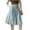 A166-Blue, variant on Womens Wide Leg Pants High Waist Button Decorated Elastic Waist Culottes Trousers with Side Pockets