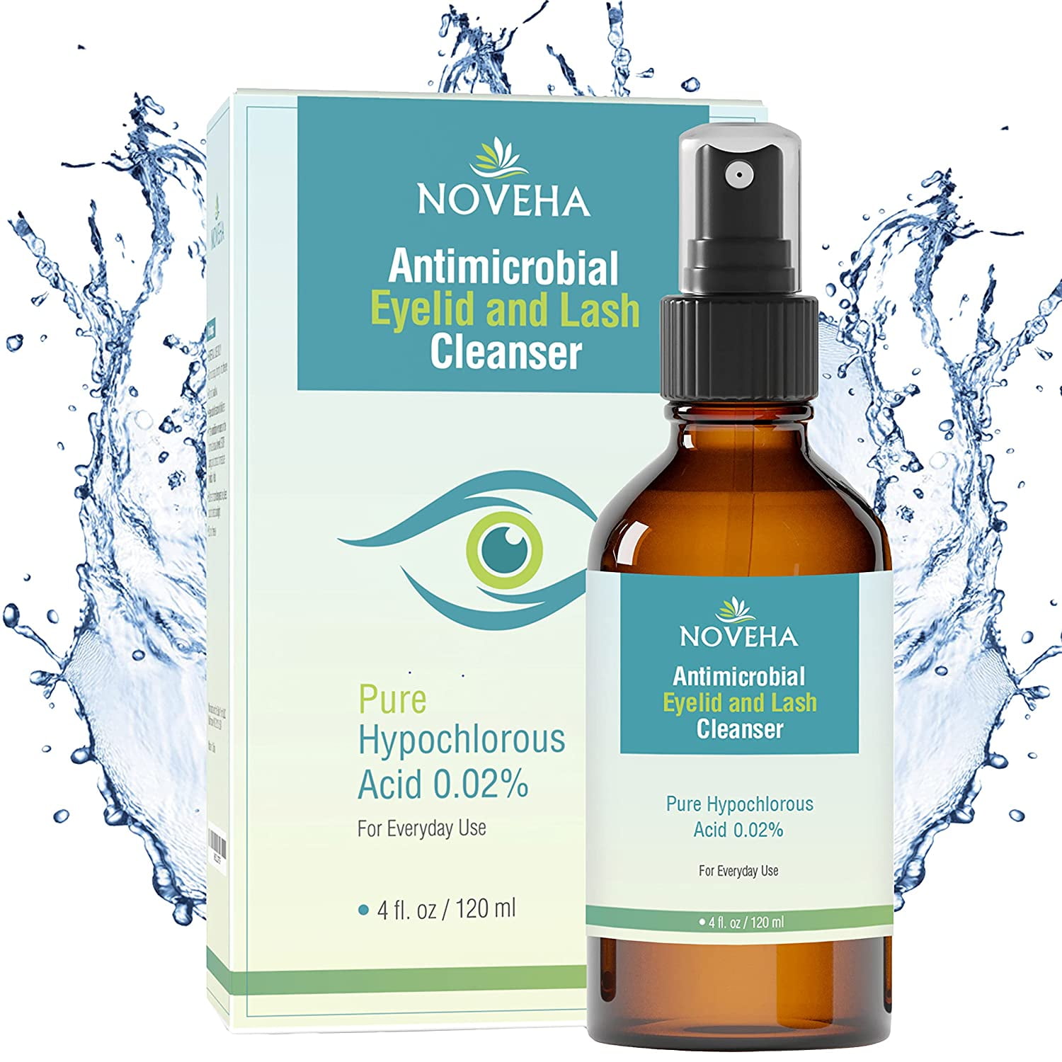 NOVEHA Antimicrobial Eyelid and Lash Cleanser Pure and Gentle