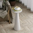 thumbnail image 6 of COZAYH Farmhouse Tall Pedestal End Table Small Solid Wood Martini Table Plant Stand Modern Round Drink Table for Small Space Living Room, White, 6 of 7