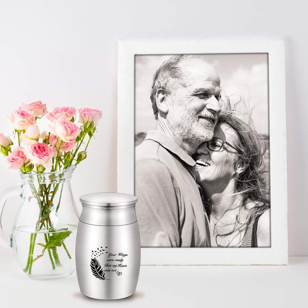 3 Inches Small Keepsake Cremation Urn for Human / Pet Ashes Mini Cremation Urns Memorial Ashes Urn Mini Urn Stainless Steel Ashes Holder Small Ash Urn for Ashes
