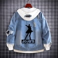 thumbnail image 3 of JoJo's Bizarre Adventure Chaquetas vaqueras Anime Fifures Hole Coat Sudaderas Para Hombres Jean Cosplay disfraces regalos de navidad, 3 of 5