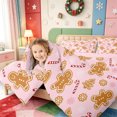 thumbnail image 4 of Manfei Christmas Golden Snowflake 7pcs Queen Bedding,Festive Farm Cattle Bedding Comforter Set Queen,Pink Reversible, 4 of 7